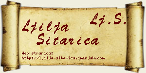 Ljilja Sitarica vizit kartica